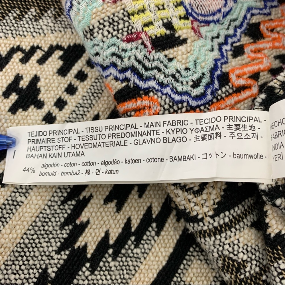 Zara Open Cardigan Jacket Tapestry Fringes Sz XS Oversized Multicolor Aztec Boho - Picture 13 of 15